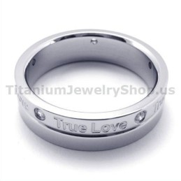Anello True Love In Titanio Con Diamante