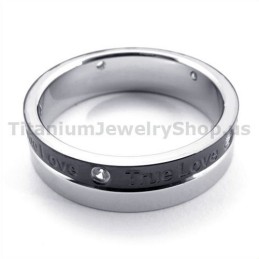 Anello True Love In Titanio Nero Con Diamante