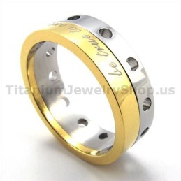 Anello In Titanio Dorato