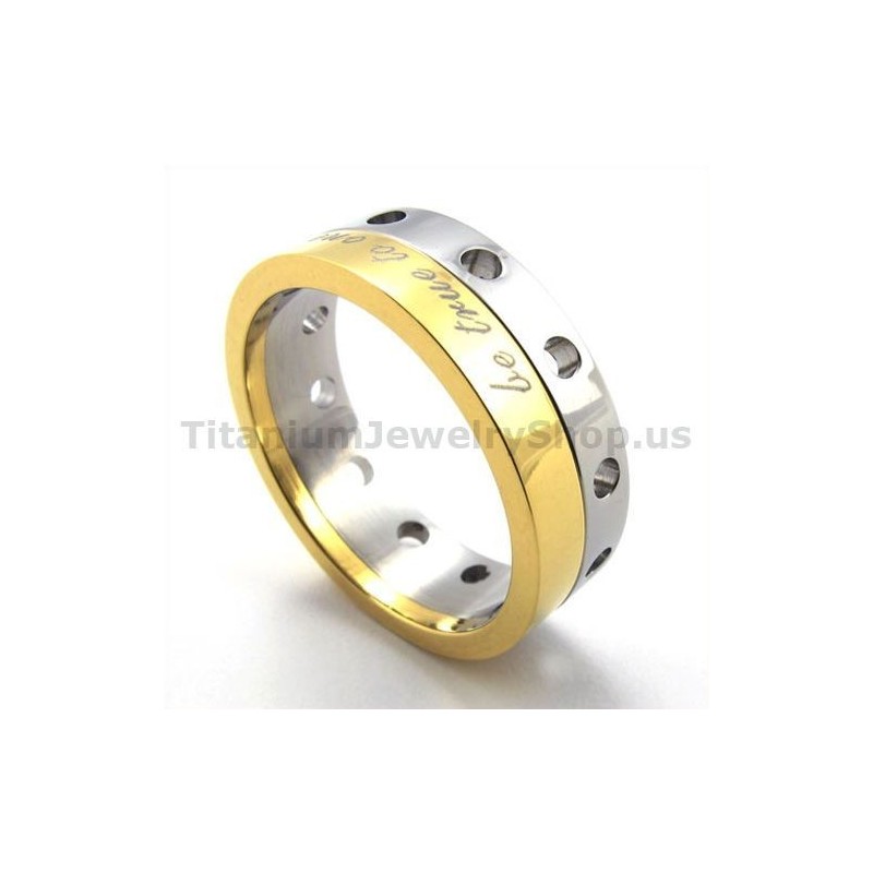 Anello In Titanio Dorato Anello In Titanio Dorato