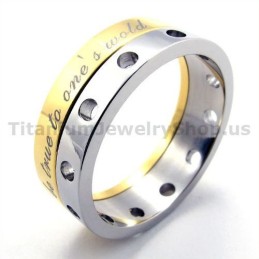 Anello In Titanio Dorato