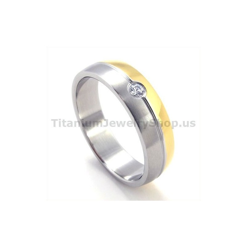 Anello In Titanio Con Diamante Anello In Titanio Con Diamante
