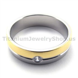 Anello In Titanio Con Diamante