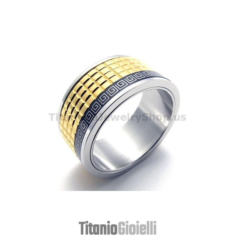 Anello In Titanio Dorato