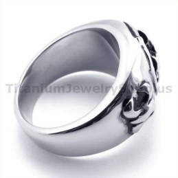Anello In Titanio Con Croce