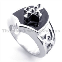 Anello In Titanio Con Croce