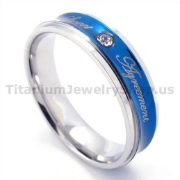 Anello In Titanio Sweetheart Con Diamante