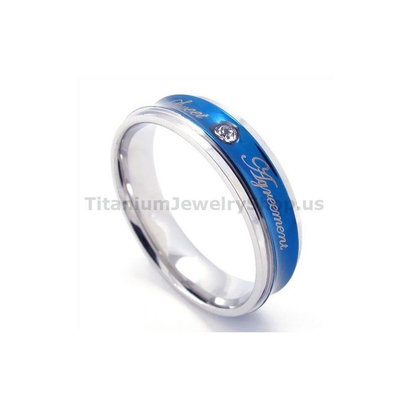 Anello In Titanio Sweetheart Con Diamante Anello In Titanio Sweetheart Con Diamante