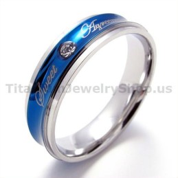 Anello In Titanio Sweetheart Con Diamante