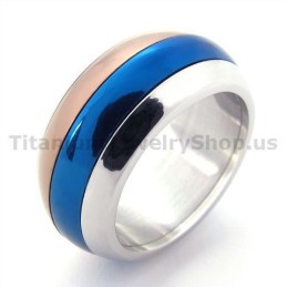 Anello In Titanio A Tre Colori