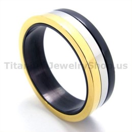 Anello In Titanio A Tre Colori