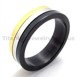 Anello In Titanio A Tre Colori