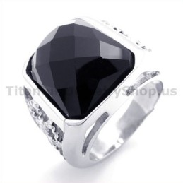 Anello In Titanio Con Zircone