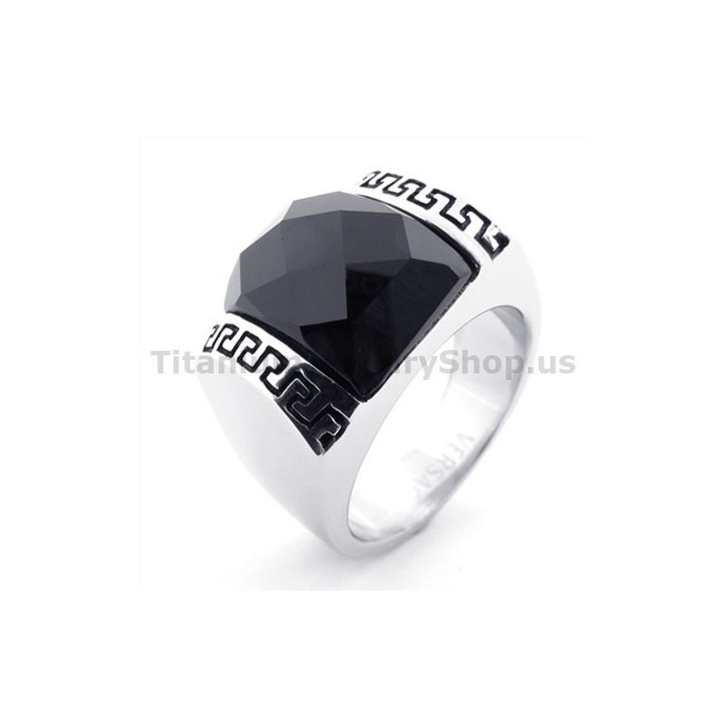 Anello In Titanio Con Zircone Anello In Titanio Con Zircone