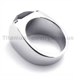 Anello In Titanio Con Zircone
