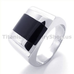 Anello In Titanio Con Zircone