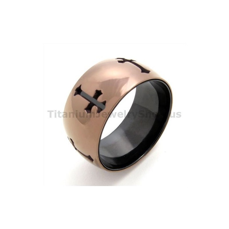 Anello In Titanio Con Croce Classica Anello In Titanio Con Croce Classica
