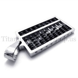 Ciondolo In Titanio Abacus Nero