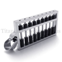 Ciondolo In Titanio Abacus Nero