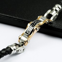 Bracciale In Pelle Di Titanio Con Tabella Murale