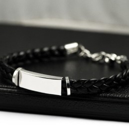 Bracciale In Pelle Di Titanio Fine Edition