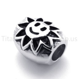 Nuovo Ciondolo Classico In Titanio Con Girasole