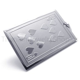 Nuovo Ciondolo In Titanio Con Carta Da Gioco Argentata (10)