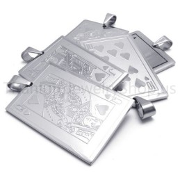 Nuovi Ciondoli In Titanio Con Carte Da Gioco Argentate