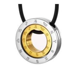 Ciondolo E Collana In Titanio Puro Con Segni Zodiacali