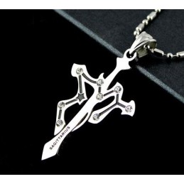 Collana Con Ciondolo A Forma Di Croce Del Sagittario In Titanio Puro