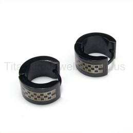 Orecchini In Titanio Nero Eleganti