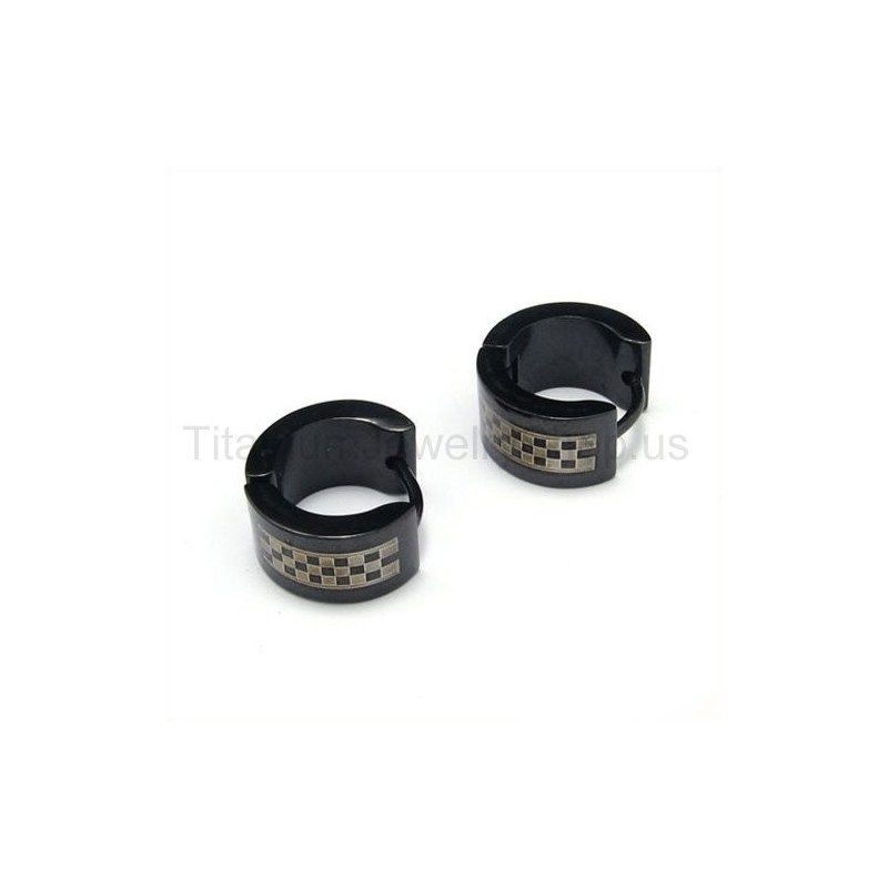 Orecchini In Titanio Nero Eleganti Orecchini In Titanio Nero Eleganti