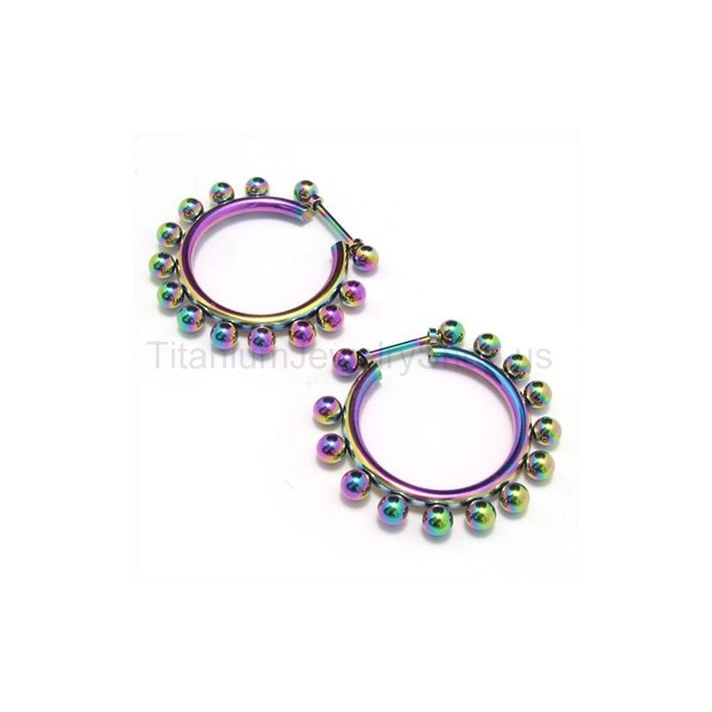 Orecchini Con Perline Color Titanio Orecchini Con Perline Color Titanio