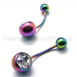 Orecchini Mini In Titanio Con Diamanti Intarsiati