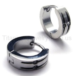 Orecchini Ad Anello In Titanio Argento