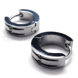 Orecchini Ad Anello In Titanio Argento