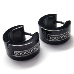 Orecchini Ad Anello In Titanio Nero
