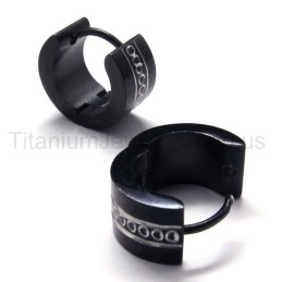 Orecchini Ad Anello In Titanio Nero