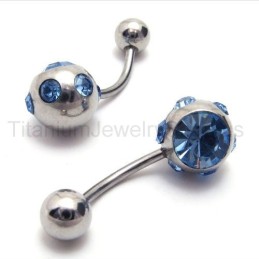 Orecchini Sottili In Argento Con Diamanti Blu In Titanio