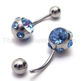 Orecchini Sottili In Argento Con Diamanti Blu In Titanio