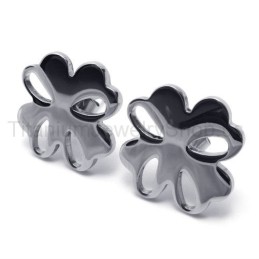 Orecchini In Titanio Con Fiori D'Argento