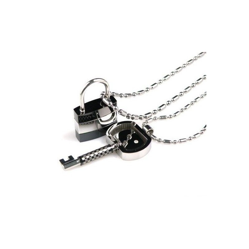 Collana Con Ciondolo A Forma Di Chiave Per Coppie Di Amanti In Titanio Puro Collana Con Ciondolo A Forma Di Chiave Per Coppie Di Amanti In Titanio Puro