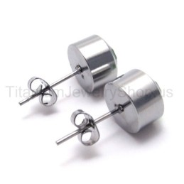 Orecchini Silver Tank Titanium Green Diamond