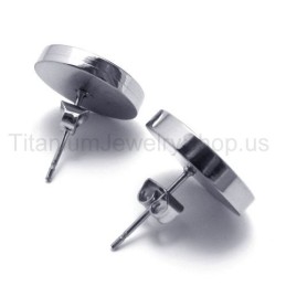 Orecchini In Titanio Argento Inciso