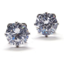 Orecchini In Titanio Con Diamanti Intarsiati