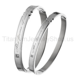 Braccialetti In Titanio "The Flame Of Our Love" Per Gli Amanti