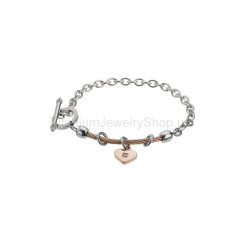Bracciale In Titanio Sweetheart Cable Bracciale In Titanio Sweetheart Cable