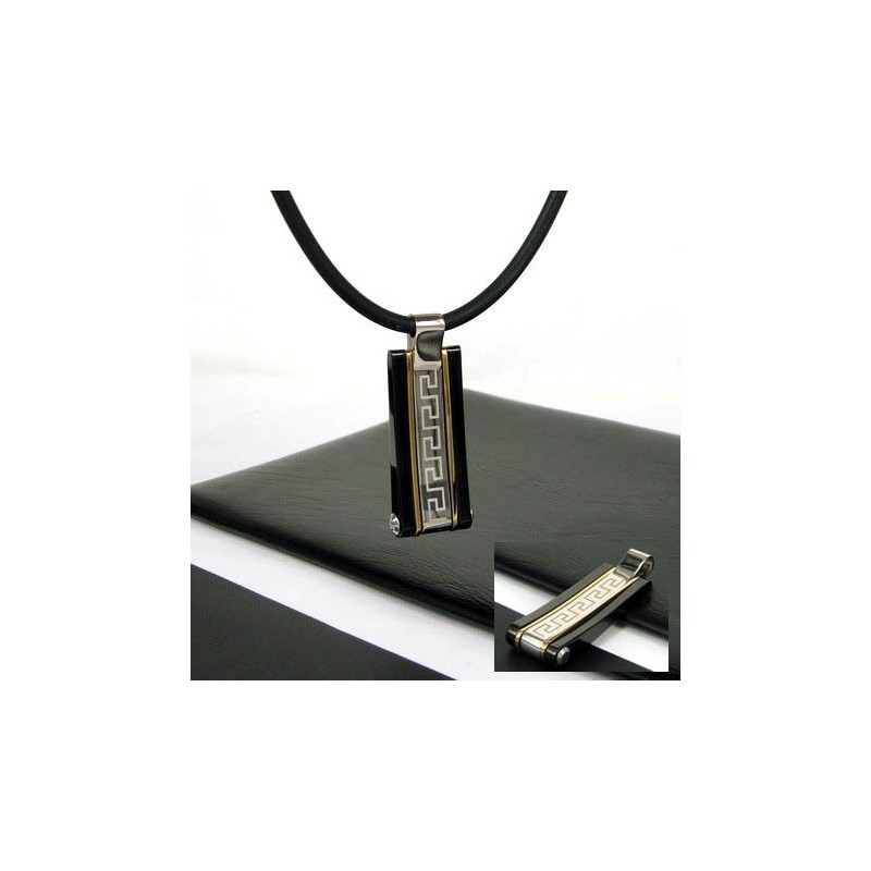 Collana Con Ciondolo In Titanio Con Glifo Da Uomo Squisito Collana Con Ciondolo In Titanio Con Glifo Da Uomo Squisito