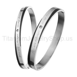 Braccialetti In Titanio Per Amanti "Sei Sempre Nel Mio Cuore"