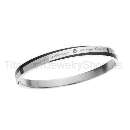 Braccialetti In Titanio Per Amanti "Sei Sempre Nel Mio Cuore"